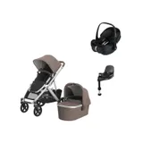 UPPAbaby VISTA V3 Kinderwagen 4-in-1 - Theo | Joolz X Maxi-Cosi Pebble 360 Pro 2 Autositz | Maxi-Cosi FamilyFix 360 Pro