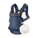 BabyBjörn Harmony 3D Mesh Babytrage mit Lätzchen Marineblau