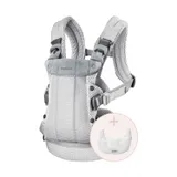 BabyBjörn Harmony 3D Mesh Babytrage mit Lätzchen Silber