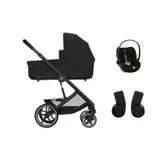Cybex Balios S Lux Kinderwagen 3-in-1 Moon black | Cybex Cloud G I-Size Plus Autostoeltje