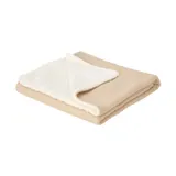 Little Dutch Strick-/Fleece-Babydecke – Pure – 110 x 140 cm – Soft Beige