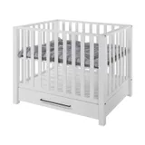 Europe Baby Laufstall Casper mit Schublade II Mattweiß