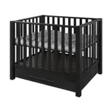 Europe Baby Casper Laufstall mit Schublade II Mattschwarz
