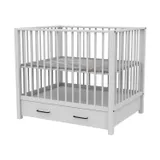 Europe Baby Robin II Laufstall mit Schublade - Matt Weiß