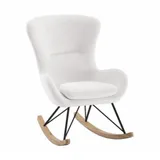 Vipack Schaukelstuhl - Rocky - Bouclé Weiß