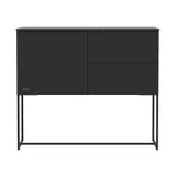 Kidsmill Intense II Kommode 1T / 2S Mattschwarz – Schwarz – Marmor Schwarz