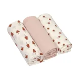Laessig Little Forest Wickeltuch Powder Pink 3 Stück