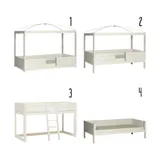 LT Whitewash 4 in 1 bedcombinatie 496111-01w