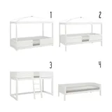 LIFETIME Kidsrooms 4-in-1-Bettkombination Luxe, weiß lackiert