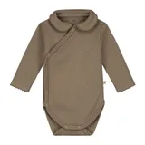 Mats & Merthe Charlotte Wickelbody Kurzarm Taupe 3 Monate