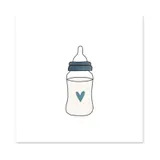 Studio Jans Mini-Karte – Milchflasche – Blau