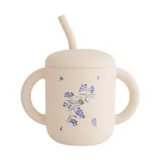 Mushie Oefenbeker Met Rietje - Lilac Flowers