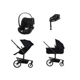 Joolz Day 5 Kinderwagen 2-in-1 - Space Black | Cybex Cloud T Plus Autositz - Sepia Black | Cybex Base T - Black