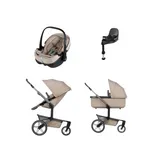 Joolz Day 5 Kinderwagen 4-in-1 - Sandy Taupe | Joolz X Maxi-Cosi Pebble 360 Pro 2 Babyschale | Maxi-Cosi FamilyFix 360 Pro