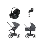 Joolz Day 5 Kinderwagen 4-in-1 - Stone Grey | Joolz X Maxi-Cosi Pebble 360 Pro 2 Babyschale | Maxi-Cosi FamilyFix 360 Pro