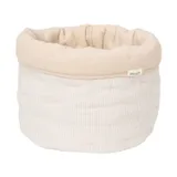 Little Dutch Kommodenkörbchen Groß – Pure – Soft Beige Stripe – 30 x 25 cm
