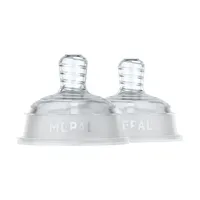 Mepal Mio Flaschensauger Slow Flow - 2 Stück - Transparent