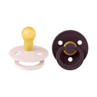 BiBs Colour Fopspeen - Rond - 2 Stuks - 6-18 Mnd - Petal/Plum