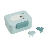Done By Deer Lunchbox met Snackprikkers - Tiny Farm - Blue