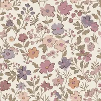 Estahome Behang - Bloemetjes - Paars, Roze en Wit