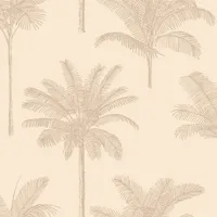 ESTAhome Tapete - Palmen - Beige - 53 cm x 10,05 m