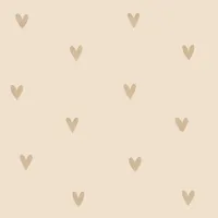 ESTAhome Tapete - Herzen - Beige - 53 cm x 10,05 m