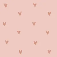 ESTAhome Tapete - Herzen - Terrakotta Rosa - 53 cm x 10,05 m