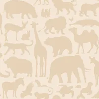 ESTAhome Tapete - Tiere - Beige  - 53 cm x 10,05 m