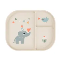 Done By Deer Foodie Compartment Plate Celebration Sand 1766989