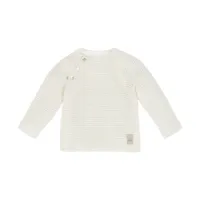 Nanami Top Mouselin Streifen Off-White Beige