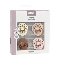 Bibs Boheme Schnuller - 4er - Pack - Size 1 - Ivory/Blush/Woodchuck/Blossom