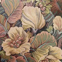 Estahome Fototapete - Gesticktes Blumenmuster - Terracotta Rosa