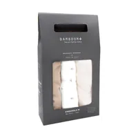 Bamboom Hydrophil Tuch - 3 Stück - 75 x 75 cm - Fishes/Brasilian Sand/Off White