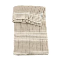 Meyco Ledikantdeken - Hydrofiel Jacquard Stripe - Sand - 100x150 cm