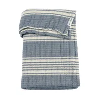Meyco Wiegdeken - Hydrofiel Jacquard Stripe - Indigo - 75x100 cm