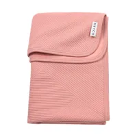 Meyco Gebreide Jacquard Flannel Deken - 100x150 cm - Pure Rose