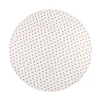 Meyco Hoeslaken Rond Print - 90/95cm - Jersey - Sweet Heart White/Red