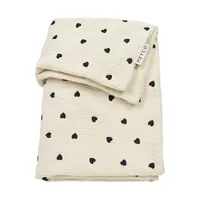 Meyco Baby Babydecke - Sweet Heart - 75 x 100 cm - Pre-Washed Hydrophil - Soft Sand