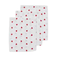 Meyco Sweet Heart Hydrofiele Waschlappen - 3er-Pack - Rot