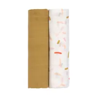 Lässig Heavenly Soft Swaddle XL (2 Stück) - Little Mateys - Spicy Orange