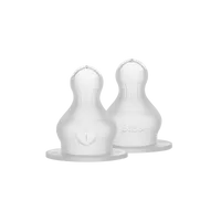 BIBS Flaschensauger Rund - Medium Flow - 2er - Pack - Silicone