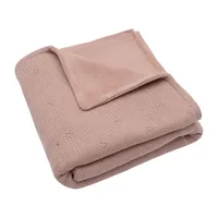 Jollein Cosy Knit Babydecke - 75x100 cm - Wild Rose/Velvet