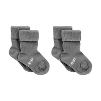 KipKep Bleib-Söckchen - 0-6 Monate - 2er - Pack - Pebble Grey