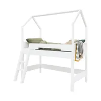Bopita Combiflex Hochbett mit schräger Treppe + Gestell Home Weiß