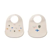 Liewood Tilda Printed Lätzchen 2er-Pack - Aviator / Ecru