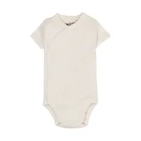Lodger Babybody Kurzarm - Melange - Birch