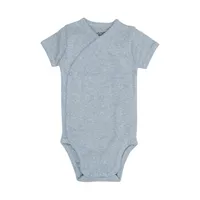 Lodger Babybody Kurzarm - Melange - Blue Fogg