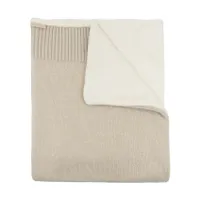 Bamboom 4-Jahreszeiten Wickeldecke – Teddy-Kaschmir – 80 x 80 cm - Stone Sand