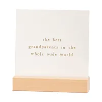 Ikpakjein Houten Houder - Goudfolie - The Best Grandparents In The Wholewide World