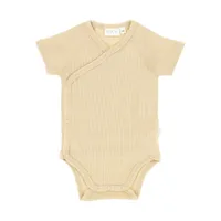 DAY Overslagromper Korte Mouw Rib - Cappuccino